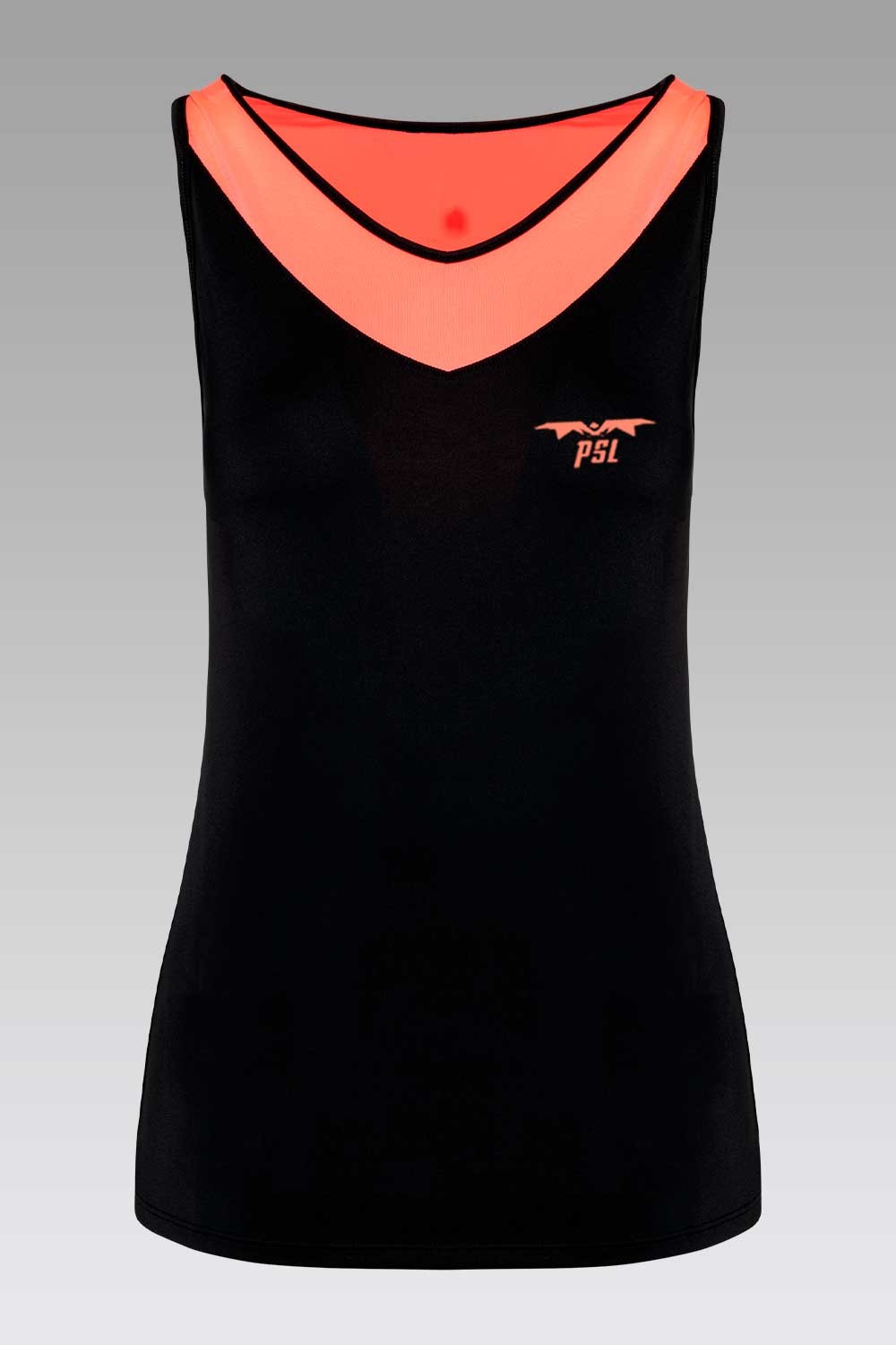 Camiseta Padel Mujer Salana Black & Coral