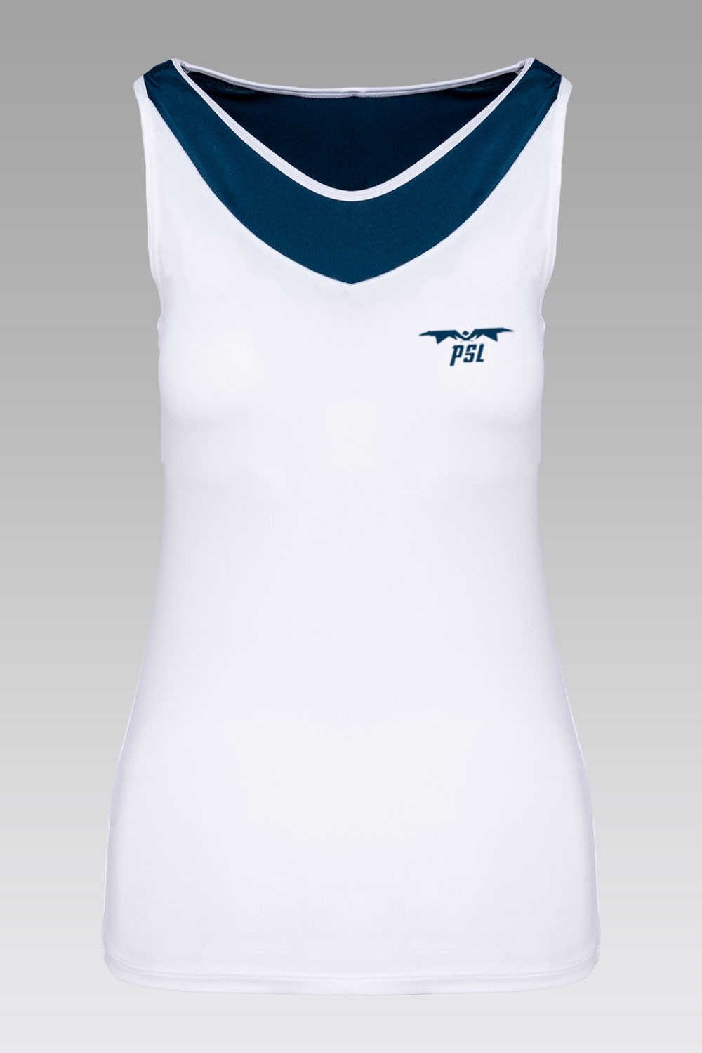 Camiseta Padel Mujer Salana White & Navy